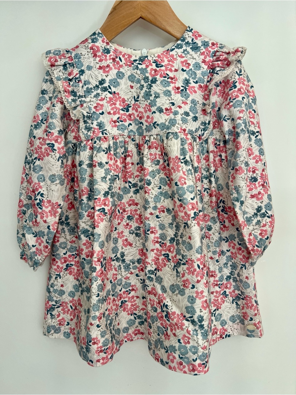 Tartine et Chocolat Size 3 Long-Sleeved Lined Floral Dress